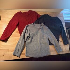 Boy Bundle Shirts of 6 - 5T all  Red, Gray, and Black Sweater Set